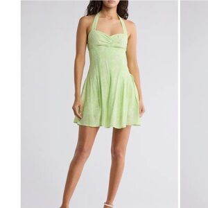 Lush Halter Flare Mini Dress